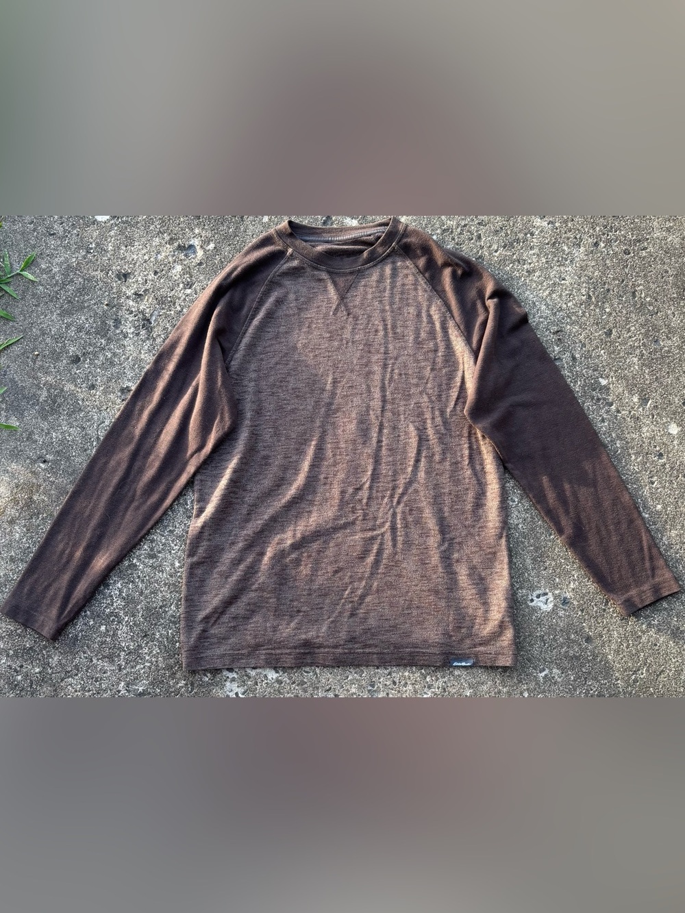 Eddie Bauer Brown Long Sleeve Raglan Shirt